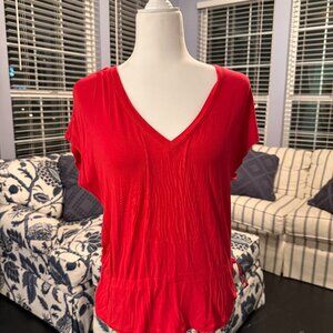 CAbi Red Short Sleeve T XS